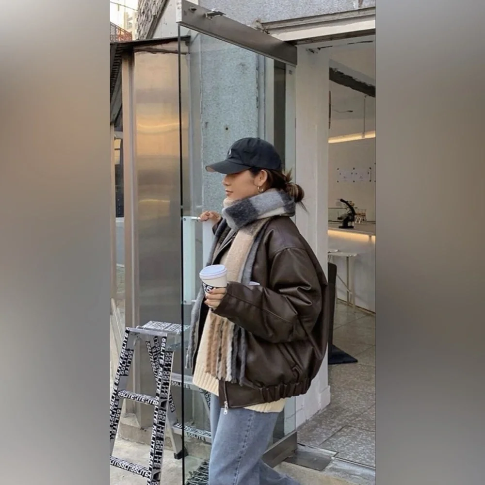 Vintage Men’s Genuine Leather Suede Coat Large - Picture 12 of 15